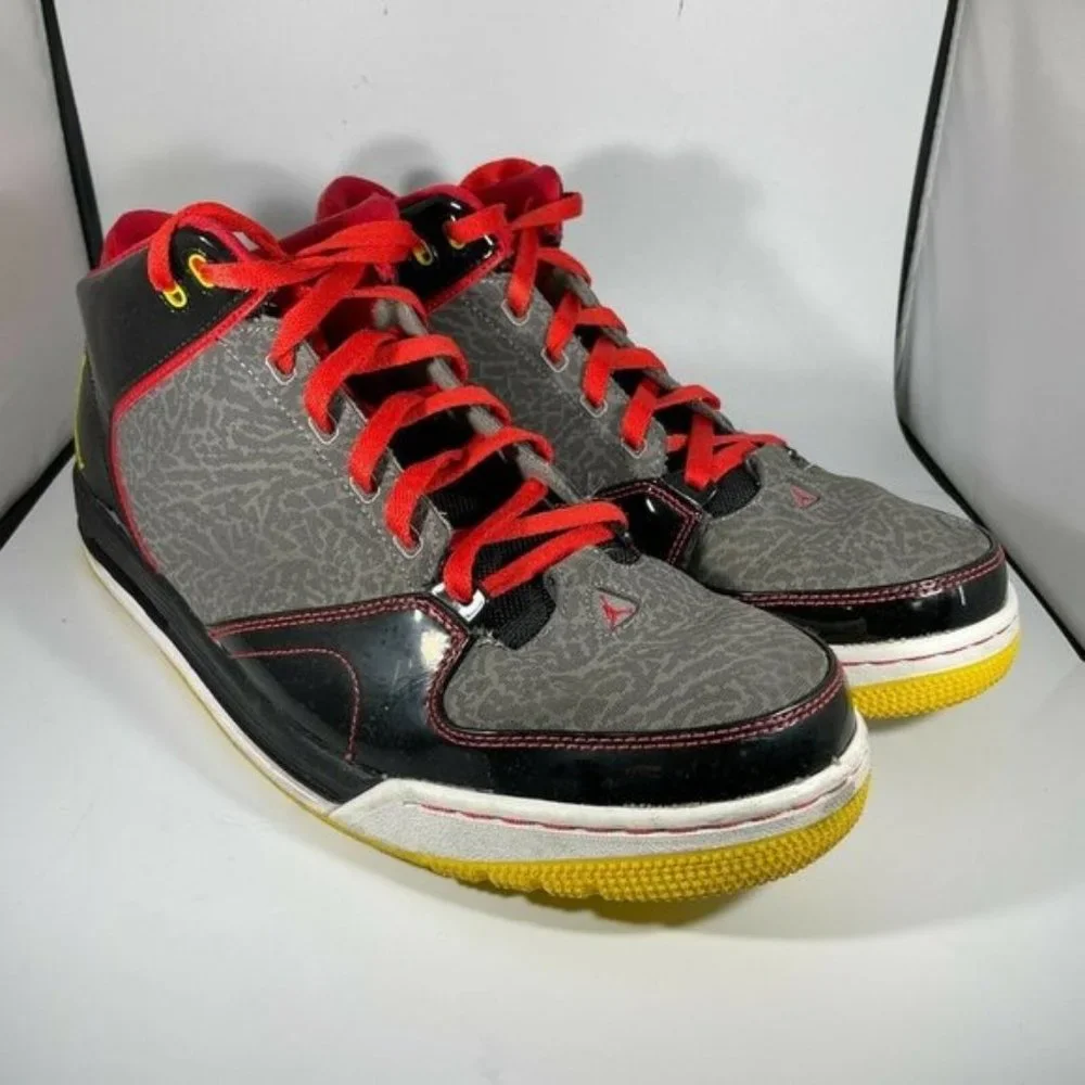 Air Jordan As You Go Basketball Shoes Men 13 Black Red Yellow 467888-019 2012